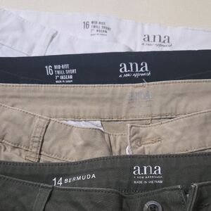 4 Pair Ana Twill Shorts Bundle, 3 Size 16, 1 Size 14